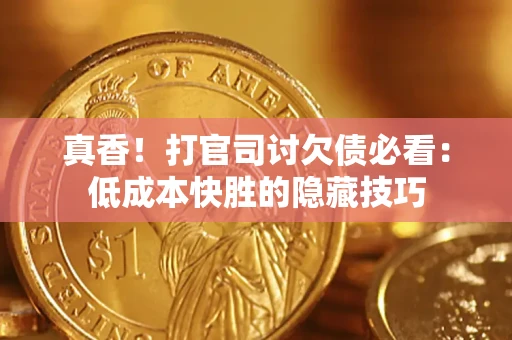 济南真香！打官司讨欠债必看：低成本快胜的隐藏技巧